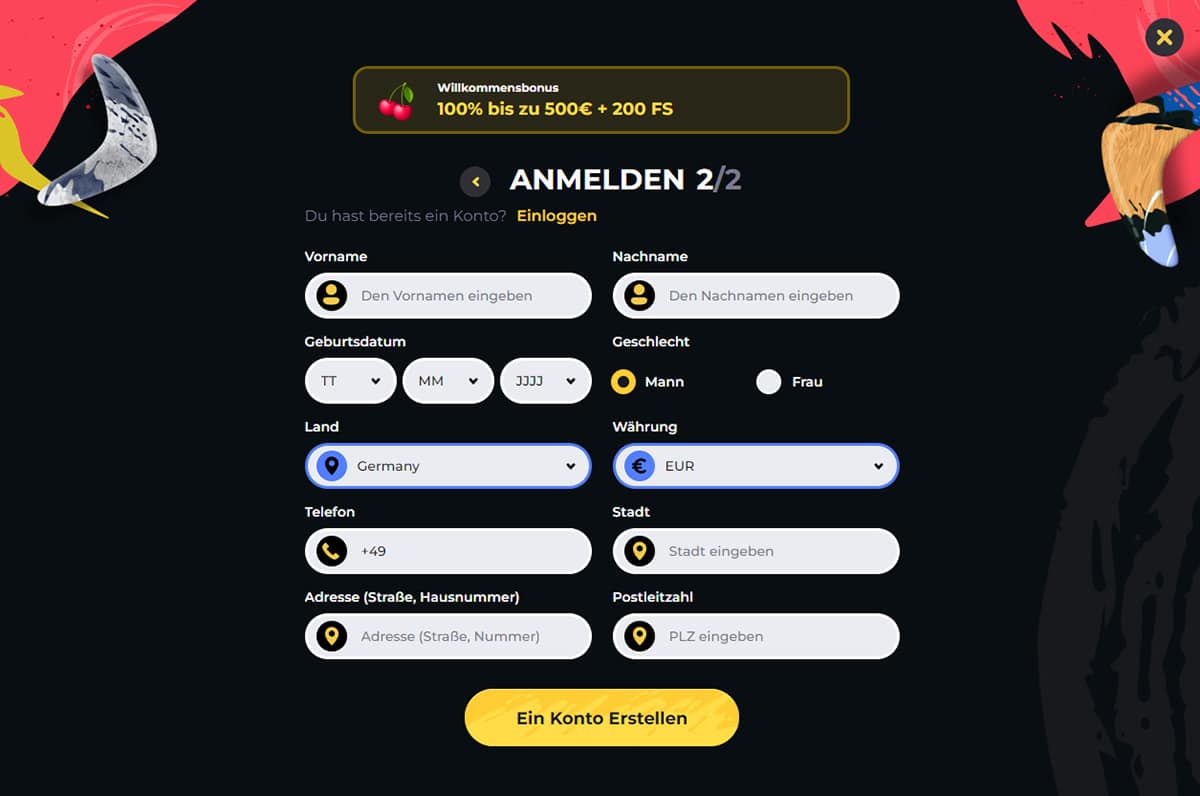 Boomerang casino bonus code