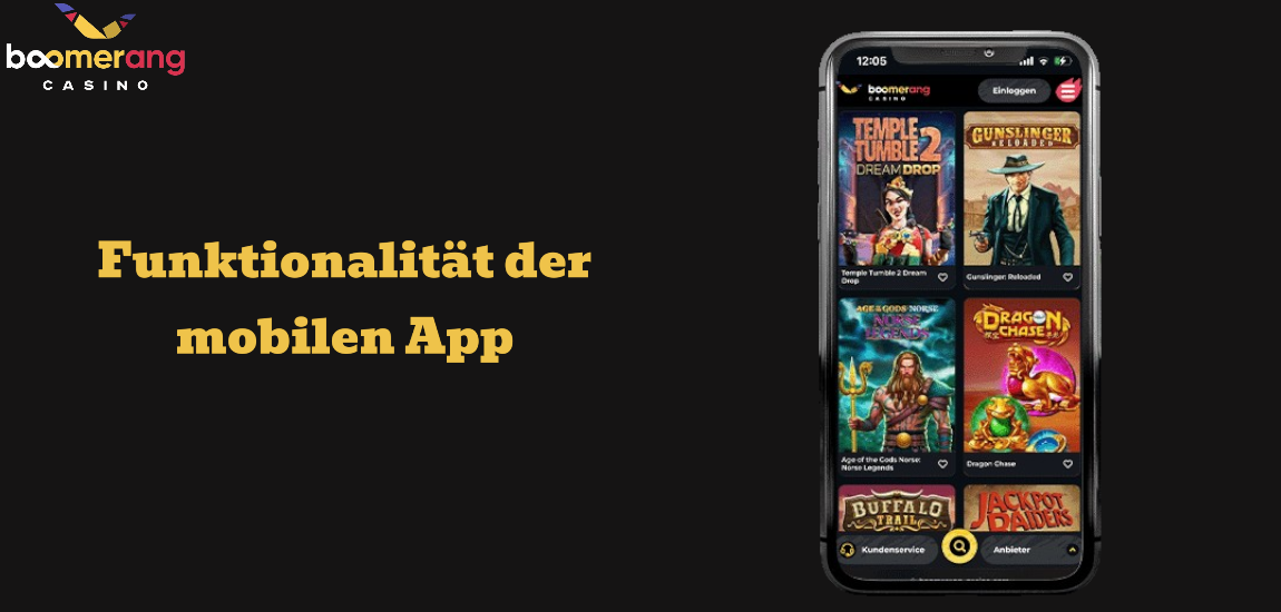 Funktionalität der mobilen App