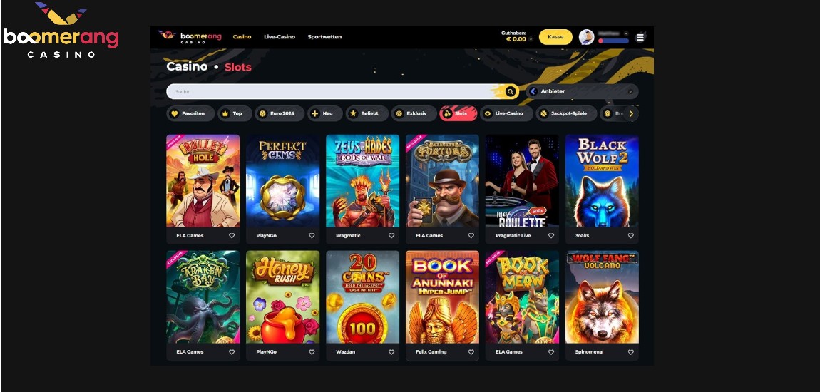 Grundlegende Informationen über Boomerang Casino