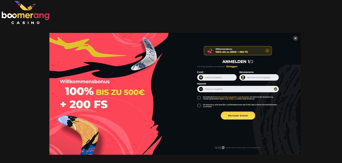 Was ist ein Boomerang Casino Bonus Code?
